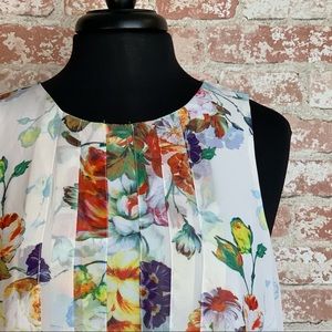 Floral Print Sheer Sleeveless Blouse Forever 21